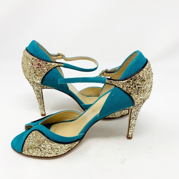 📍SOLD📍Kate Spade | Women’s Teal Corinne Sandal Heels - Picture 3 of 6